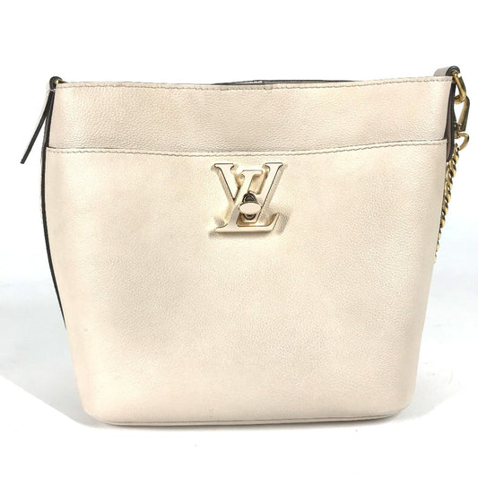 LOUIS VUITTON Shoulder Bag Grain Calfskin Leather Ivory Rock Me Rock & Walk Women