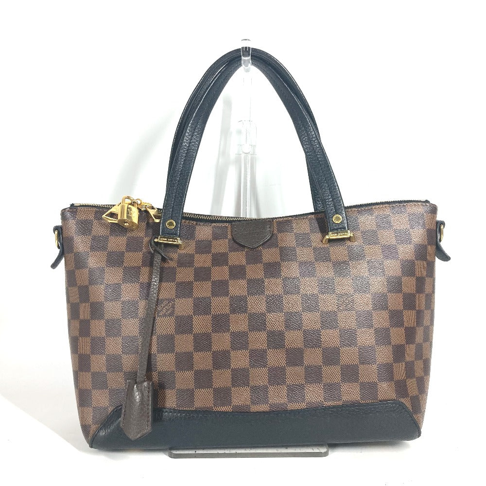LOUIS VUITTON Shoulder Bag Damier canvas, leather black Damier Hyde Park Women