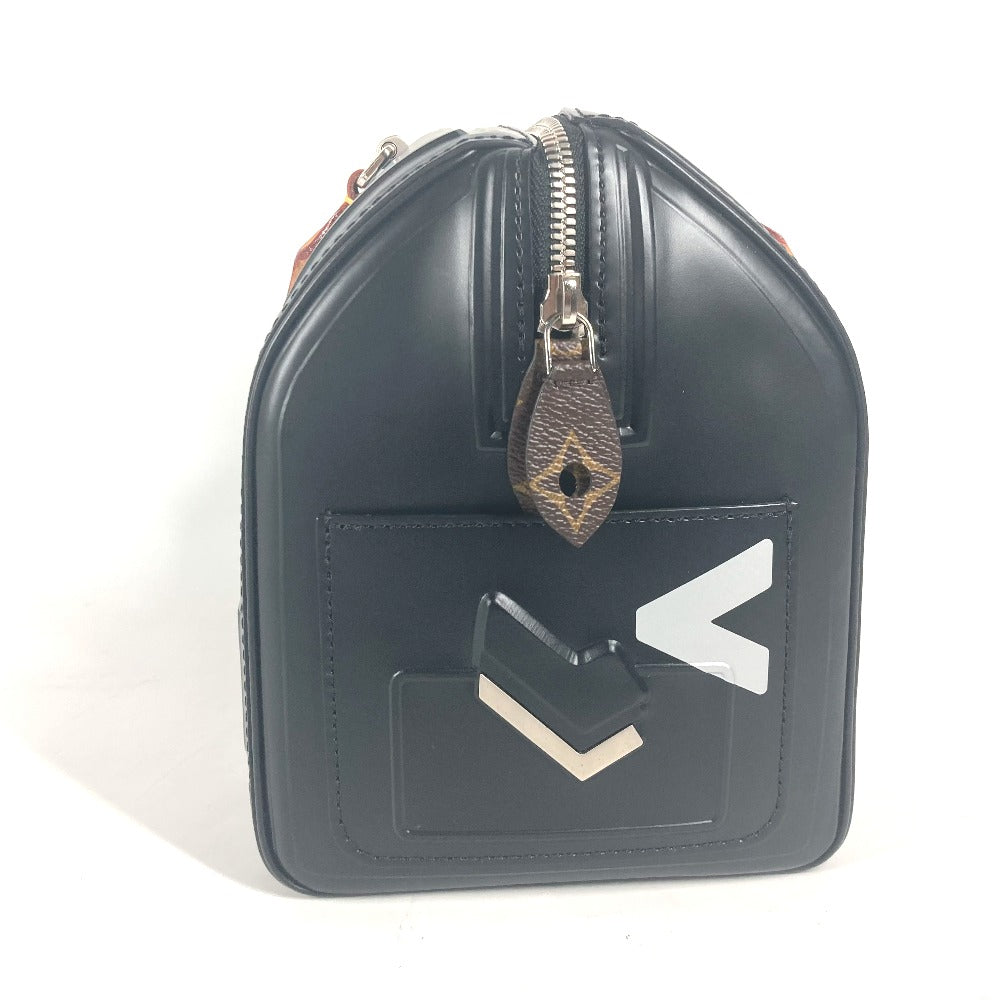 LOUIS VUITTON Handbag leather black Space Collection Speedy 25 mens