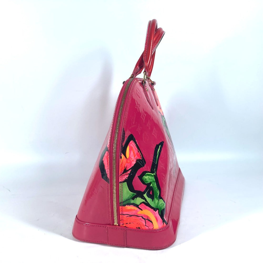 LOUIS VUITTON Handbag Patent leather pink Vernis Rose Stephen Spruce Alma MM Women