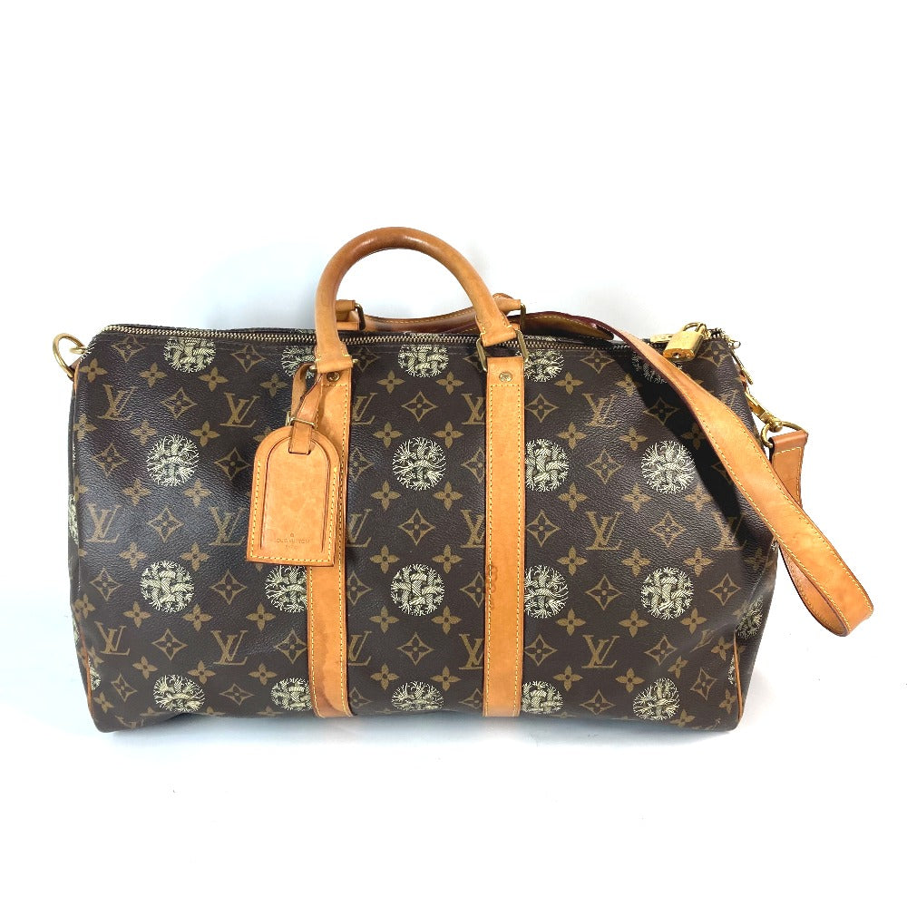 LOUIS VUITTON Boston Duffel bag Monogram canvas Brown Monogram Christopher Nemeth collaboration Keepall bandouliere45 mens