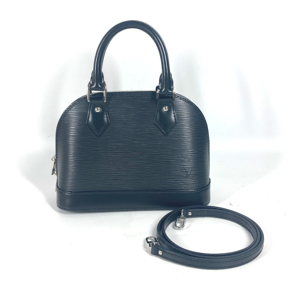 LOUIS VUITTON Shoulder Bag Epi Leather black Epi Nano Alma Women