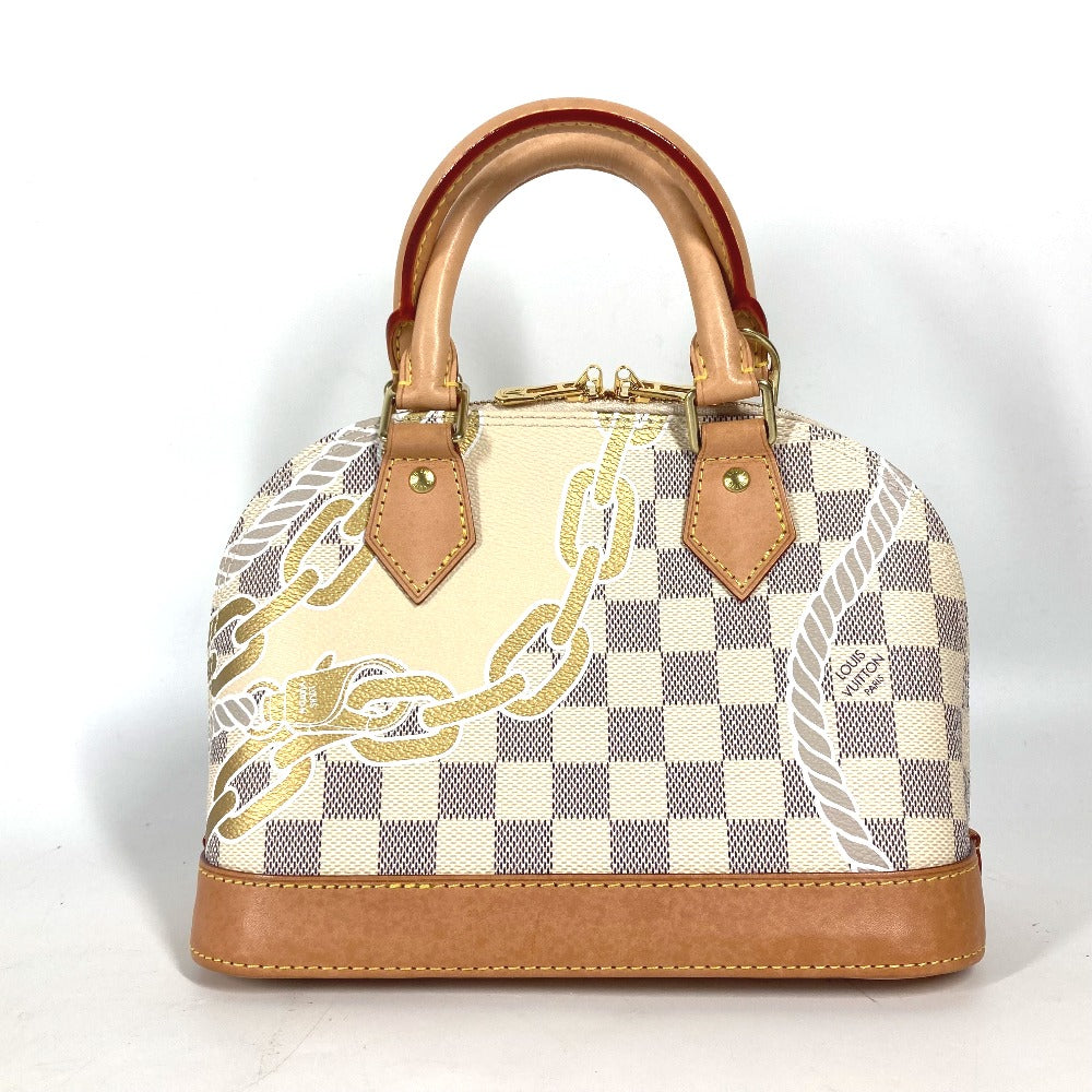 LOUIS VUITTON Handbag Damier Azur Canvas white Damier Azur Nautical Collection Alma BB Women