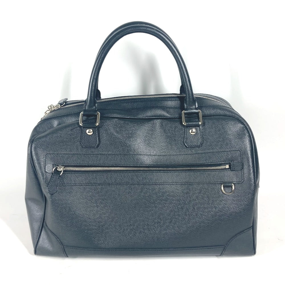 LOUIS VUITTON Boston Duffel bag Taiga Leather black Taiga Stanislav unisex(Unisex)