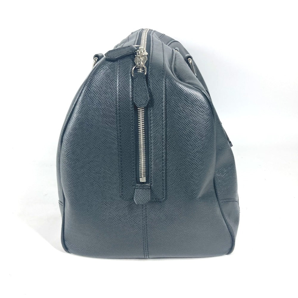 LOUIS VUITTON Boston Duffel bag Taiga Leather black Taiga Stanislav unisex(Unisex)