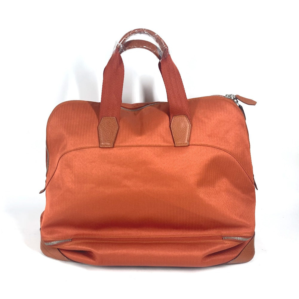 HERMES Boston Duffel bag Towal chevron Orange Sports Bag Shoulder Bag Sac de Golf 47 unisex(Unisex)