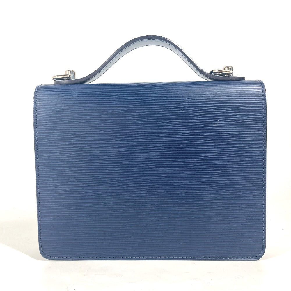 LOUIS VUITTON Handbag Epi Leather Navy Epi Monceau BB unisex(Unisex)
