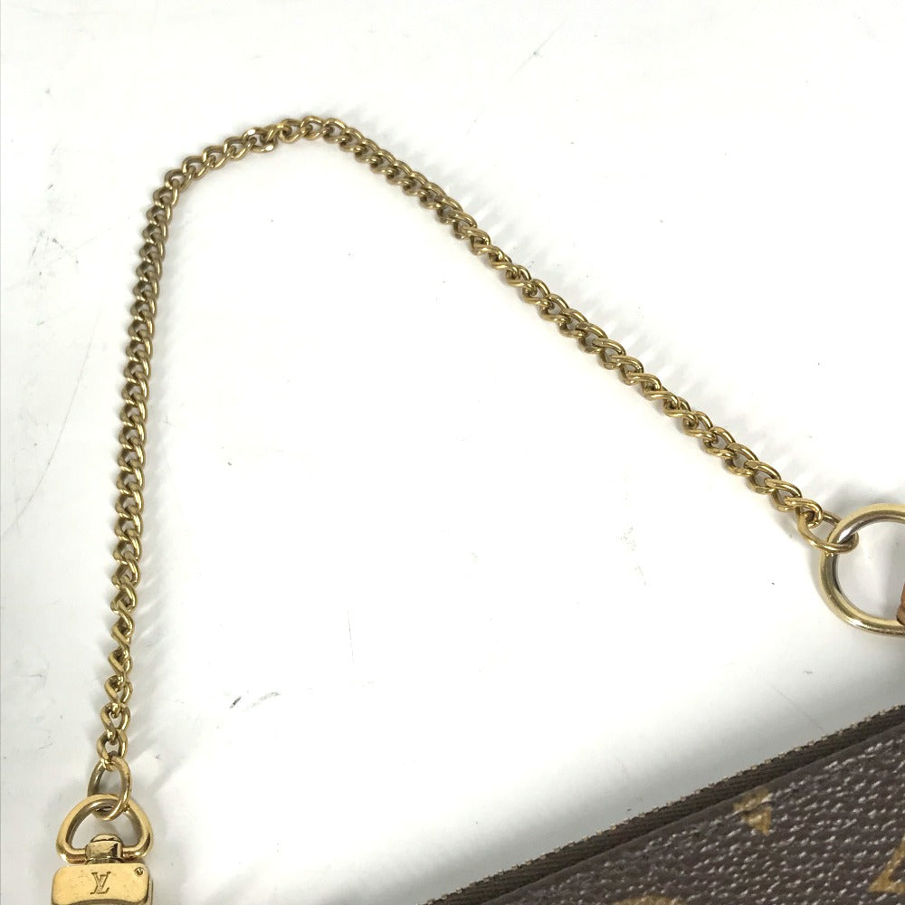 LOUIS VUITTON Handbag Monogram canvas Brown Monogram Mini Pochette Accessoires T&B Women