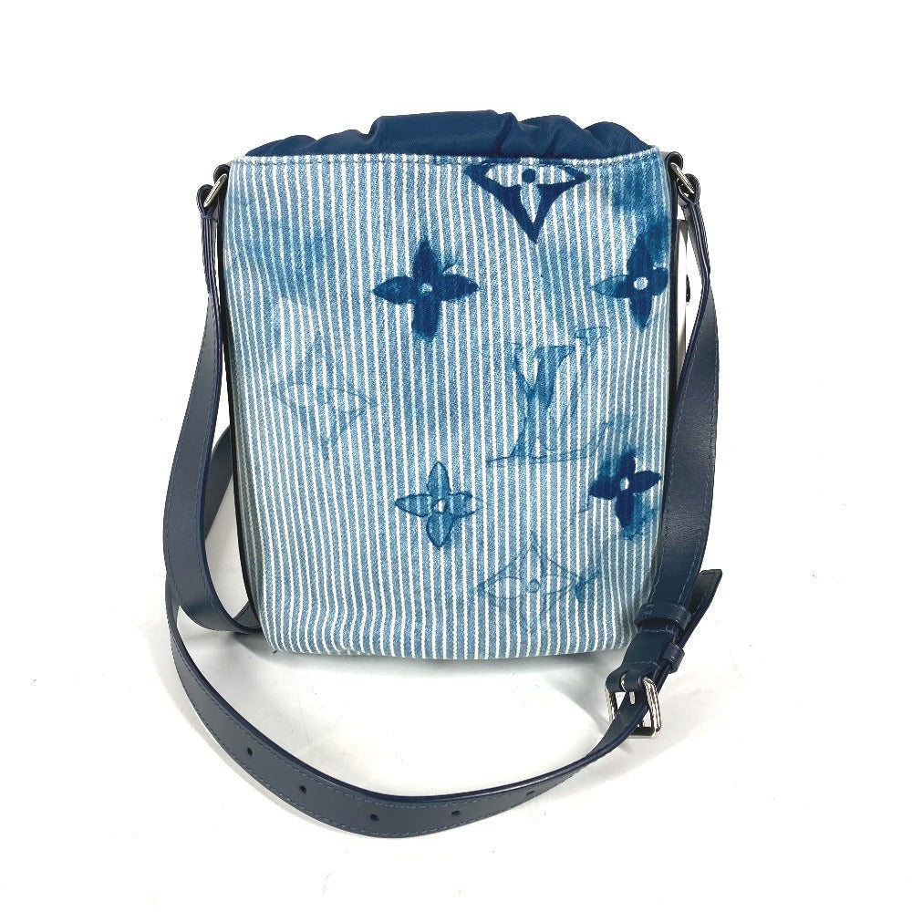 LOUIS VUITTON Shoulder Bag Leather / canvas blue Monogram water color Sac Maran