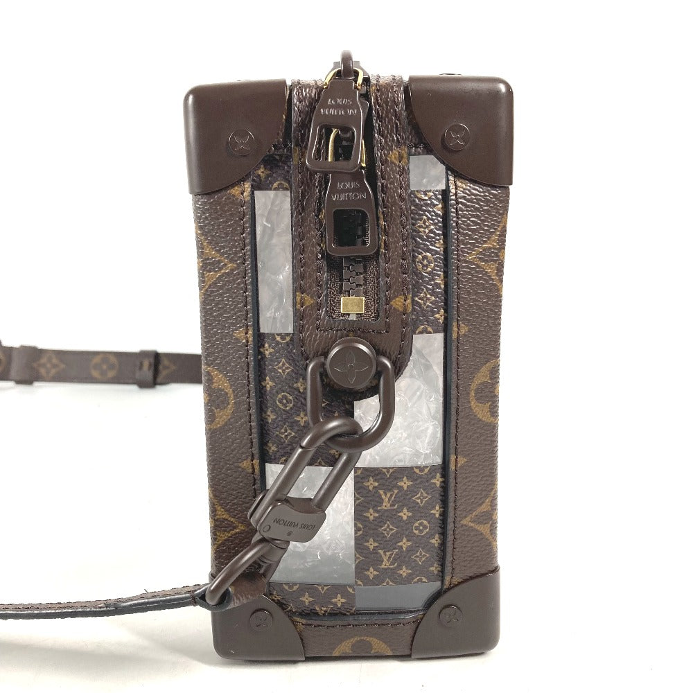 LOUIS VUITTON Shoulder Bag Canvas, PVC Brown monogram chess Slim soft trunk