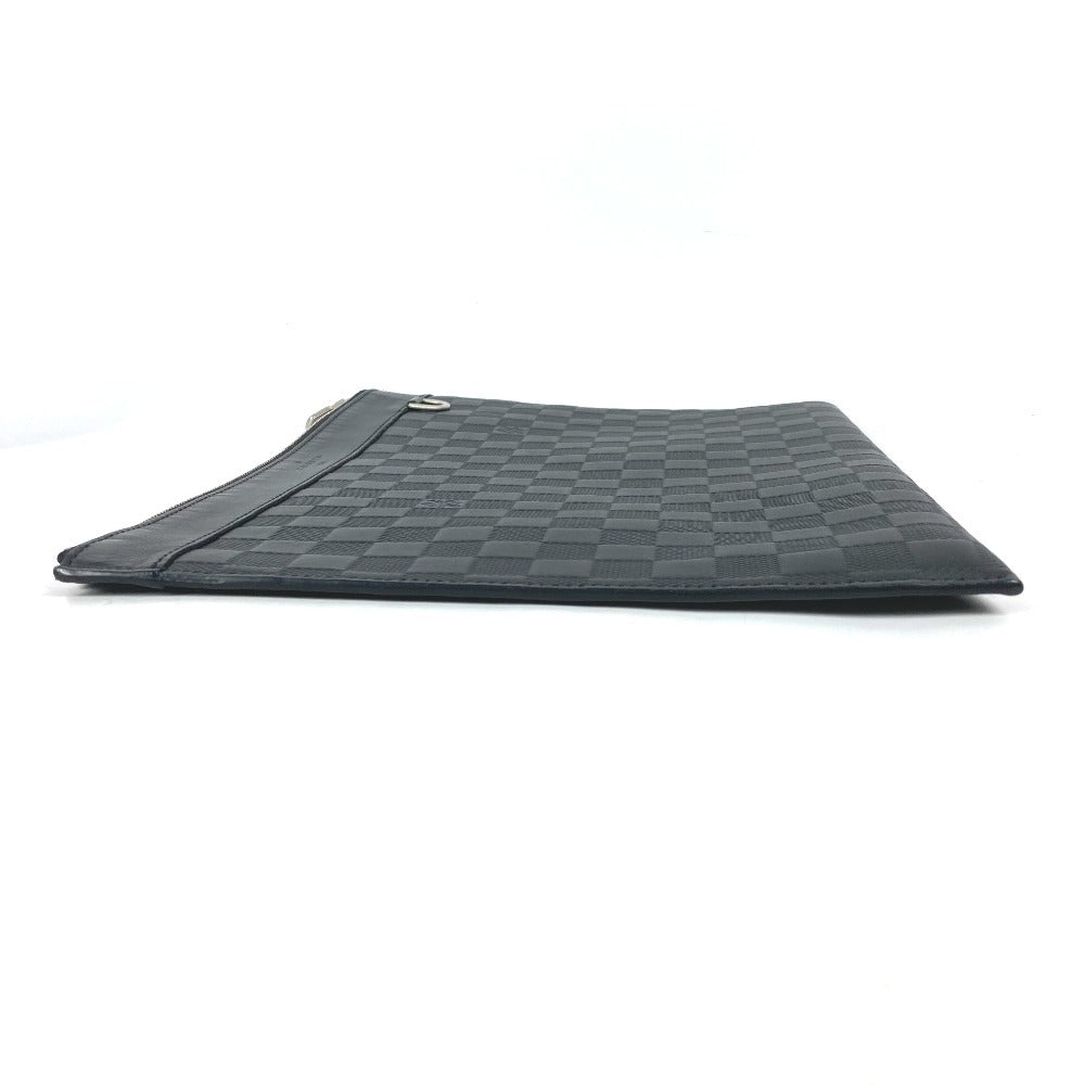 LOUIS VUITTON Clutch bag Damier Anfini Leather black Damier Anfini Pochette Discovery