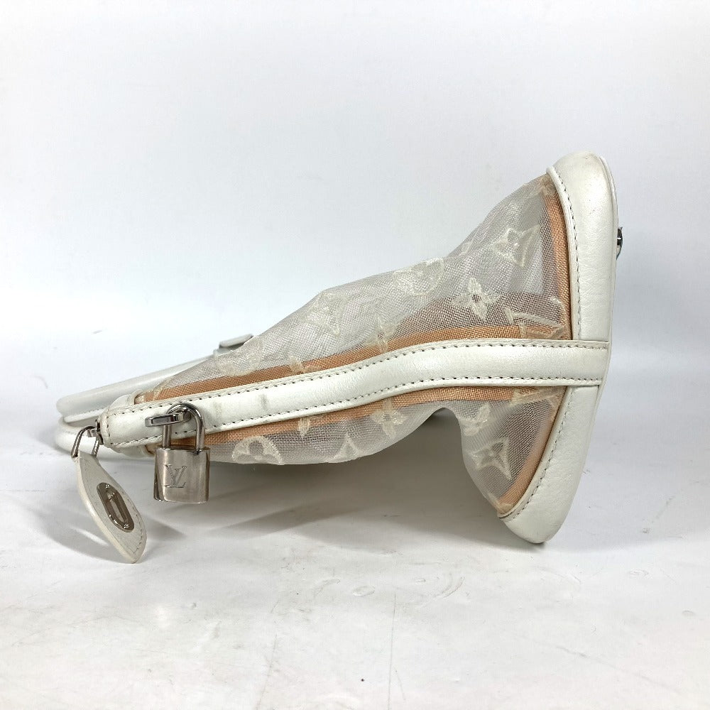 LOUIS VUITTON Handbag M40699 Nylon / leather white Transparent Monogram Lockit Women