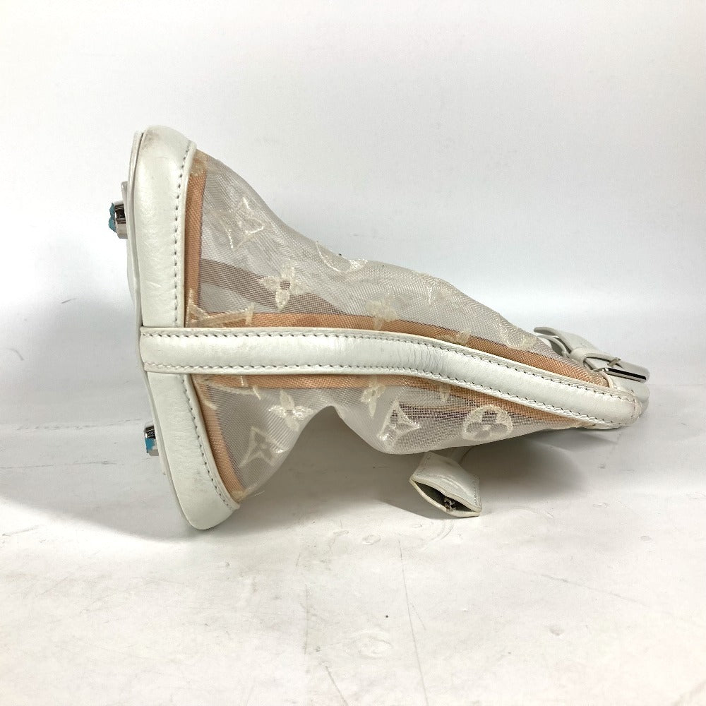 LOUIS VUITTON Handbag Nylon / leather white Transparent Monogram Lockit