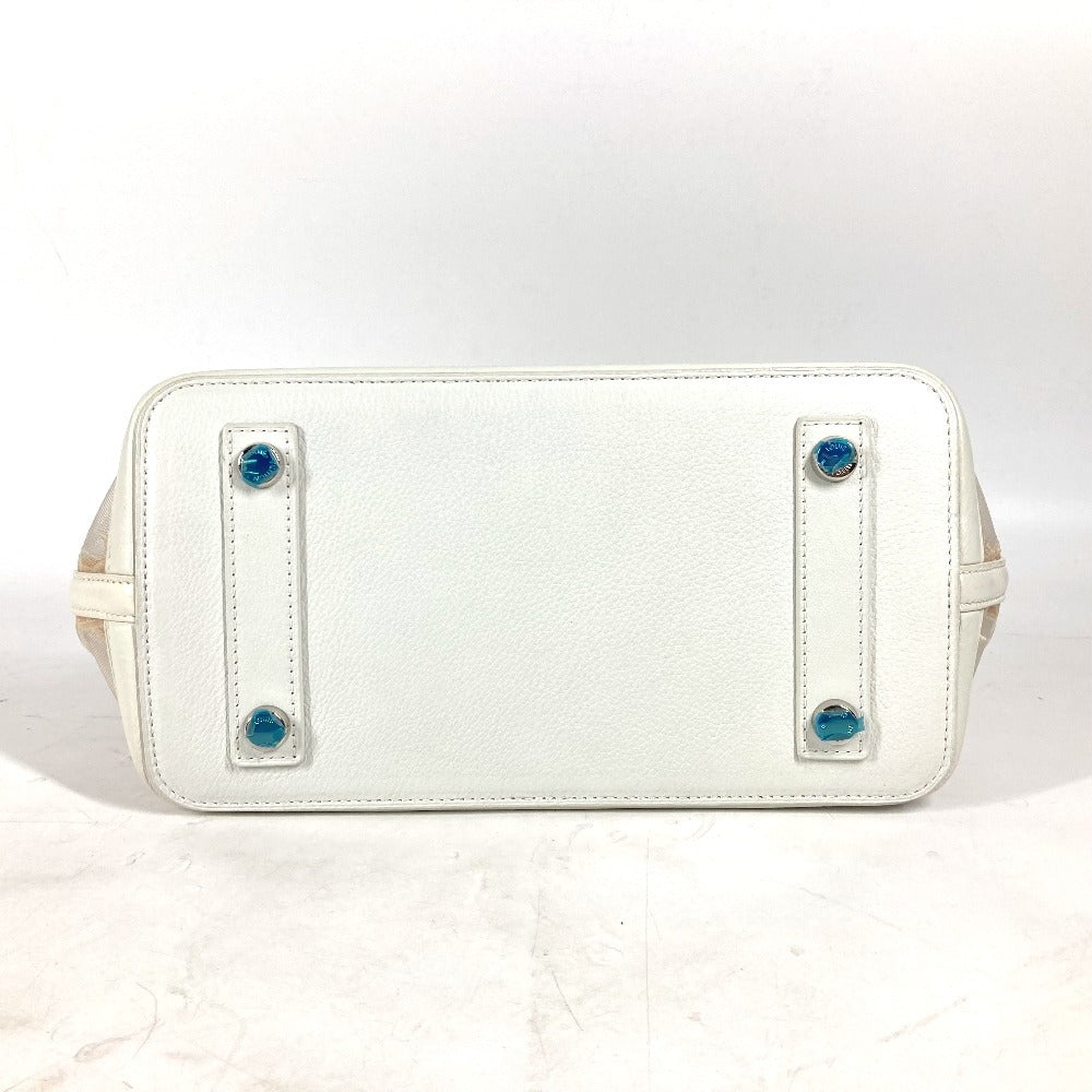 LOUIS VUITTON Handbag M40699 Nylon / leather white Transparent Monogram Lockit Women