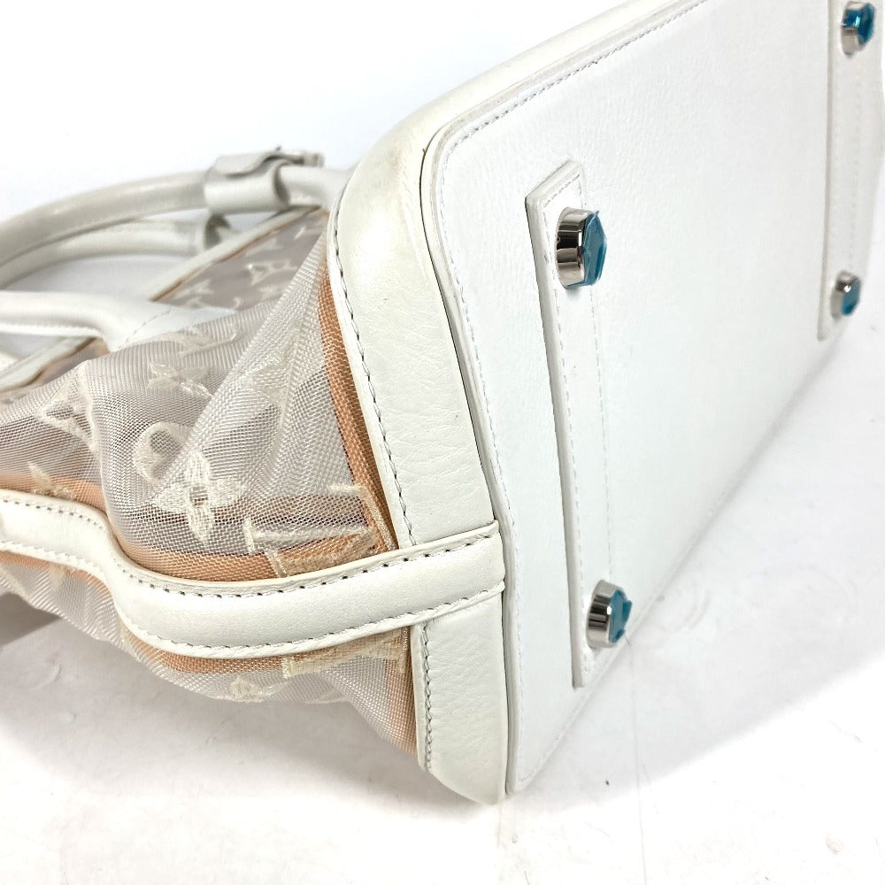 LOUIS VUITTON Handbag M40699 Nylon / leather white Transparent Monogram Lockit Women