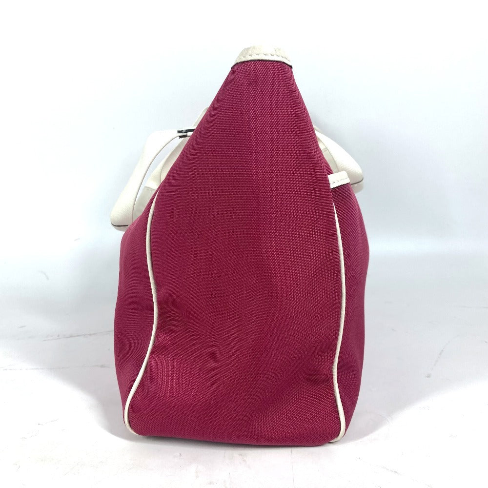 GUCCI Shoulder Bag 264216 Leather/nylon jacquard pink GG charm logo