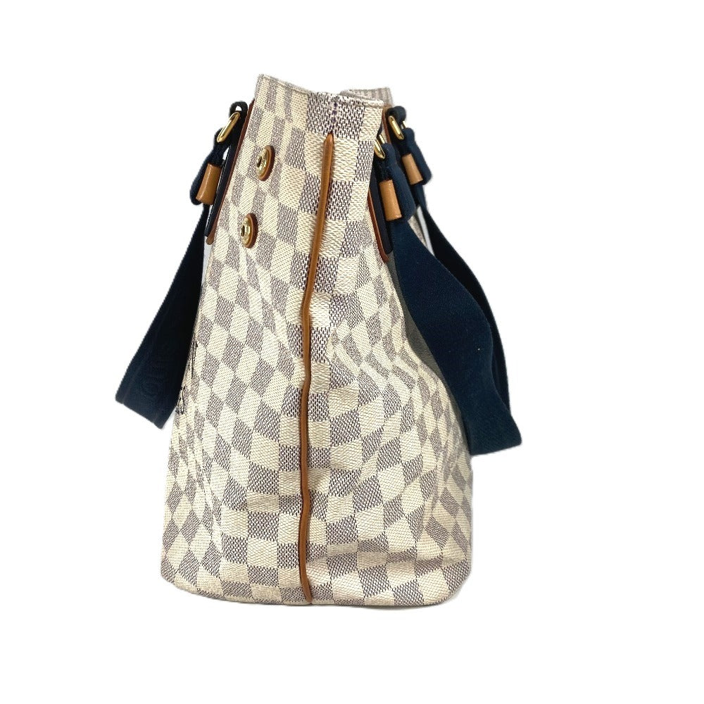 LOUIS VUITTON Shoulder Bag Damier Azur Canvas white Damier Azur Plan Soleil Yukaba PM