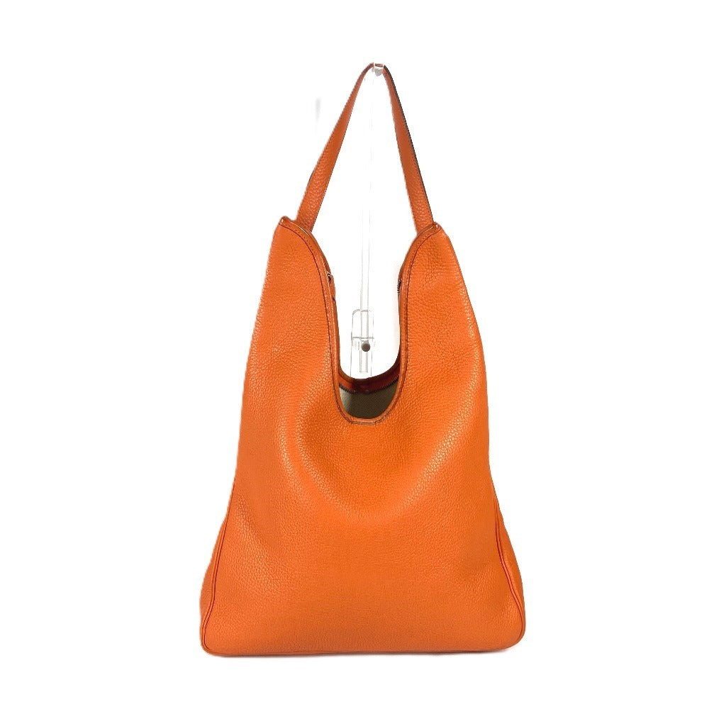 HERMES Shoulder Bag Taurillon Clemence Orange Masai PM unisex(Unisex)