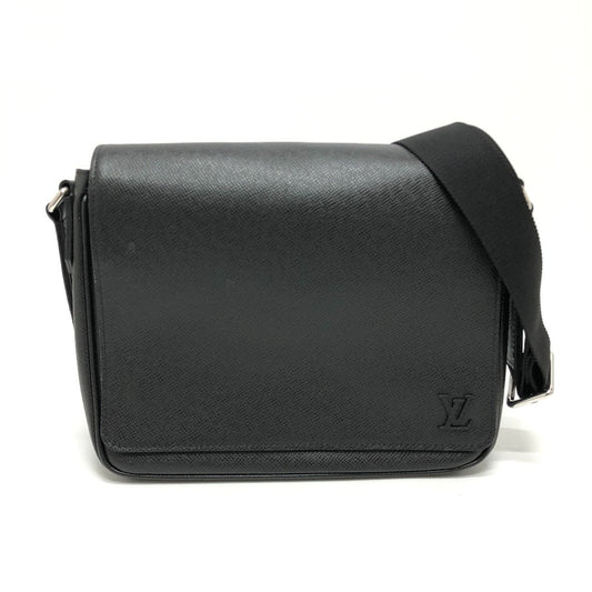 LOUIS VUITTON Shoulder Bag Taiga Leather black Taiga District PM NV3