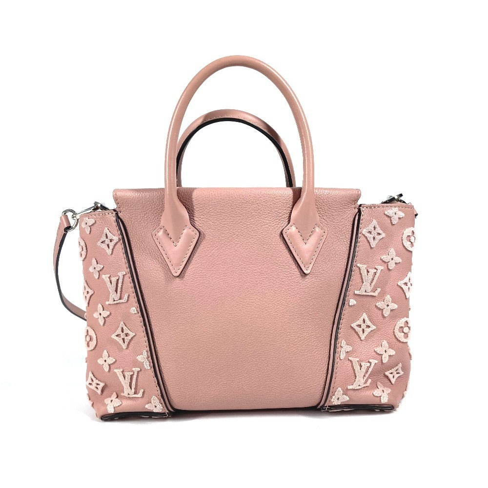 LOUIS VUITTON Tote Bag , Veau Cashmere Leather pink monogram velour Tote W BB Women
