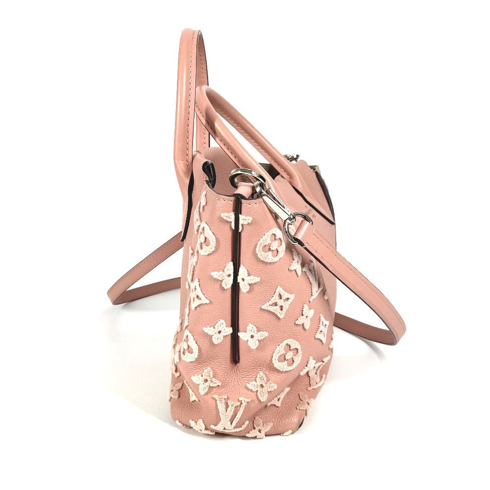LOUIS VUITTON Tote Bag , Veau Cashmere Leather pink monogram velour Tote W BB Women