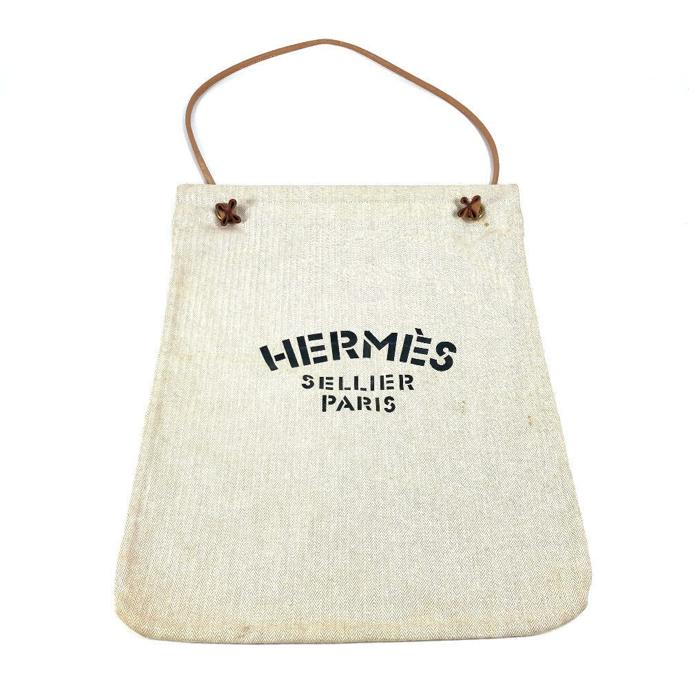HERMES Shoulder Bag cotton white Sac Aline GM unisex(Unisex)