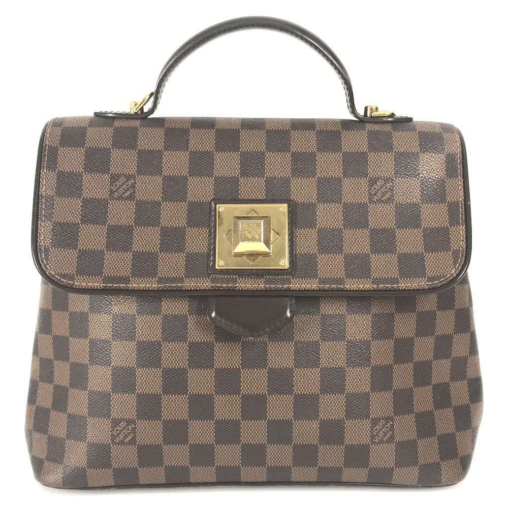 LOUIS VUITTON Handbag Damier canvas Brown Damier Bergamo MM Women