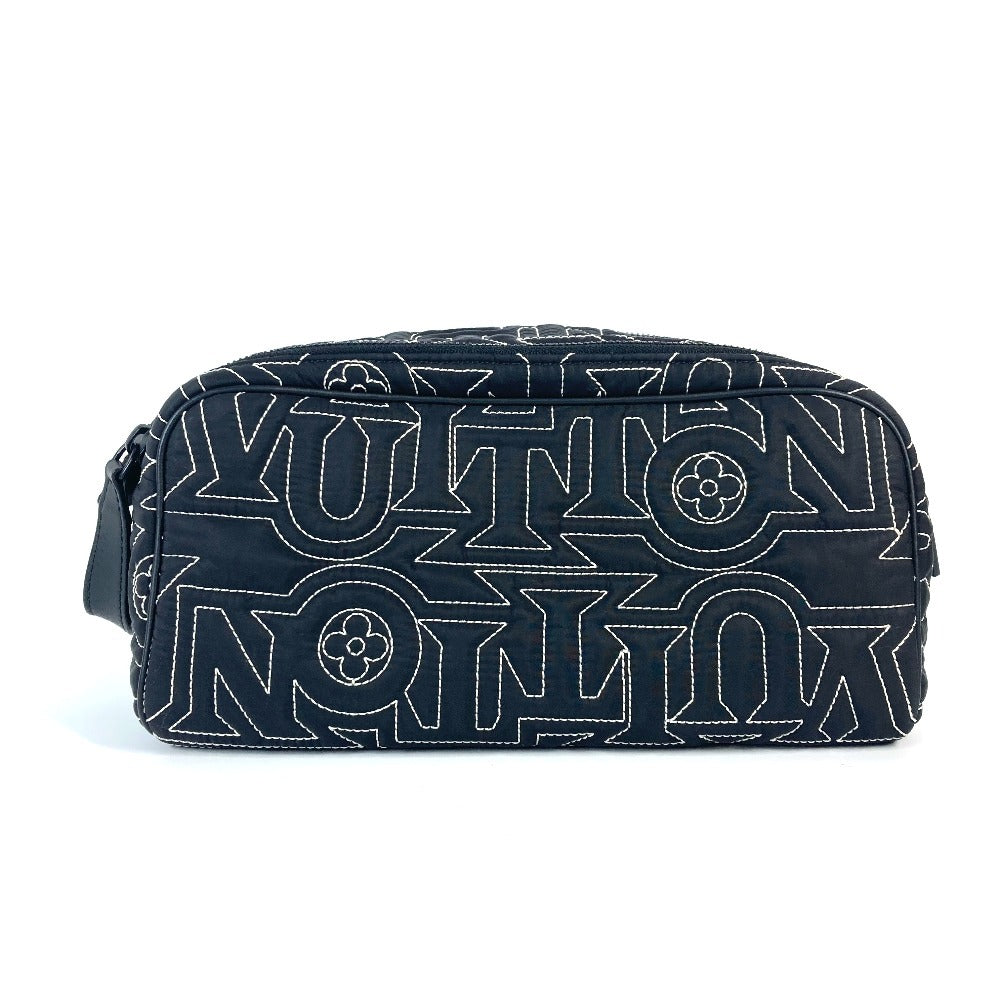 LOUIS VUITTON Clutch bag Nylon black LV Snow Collection dopp kit mens