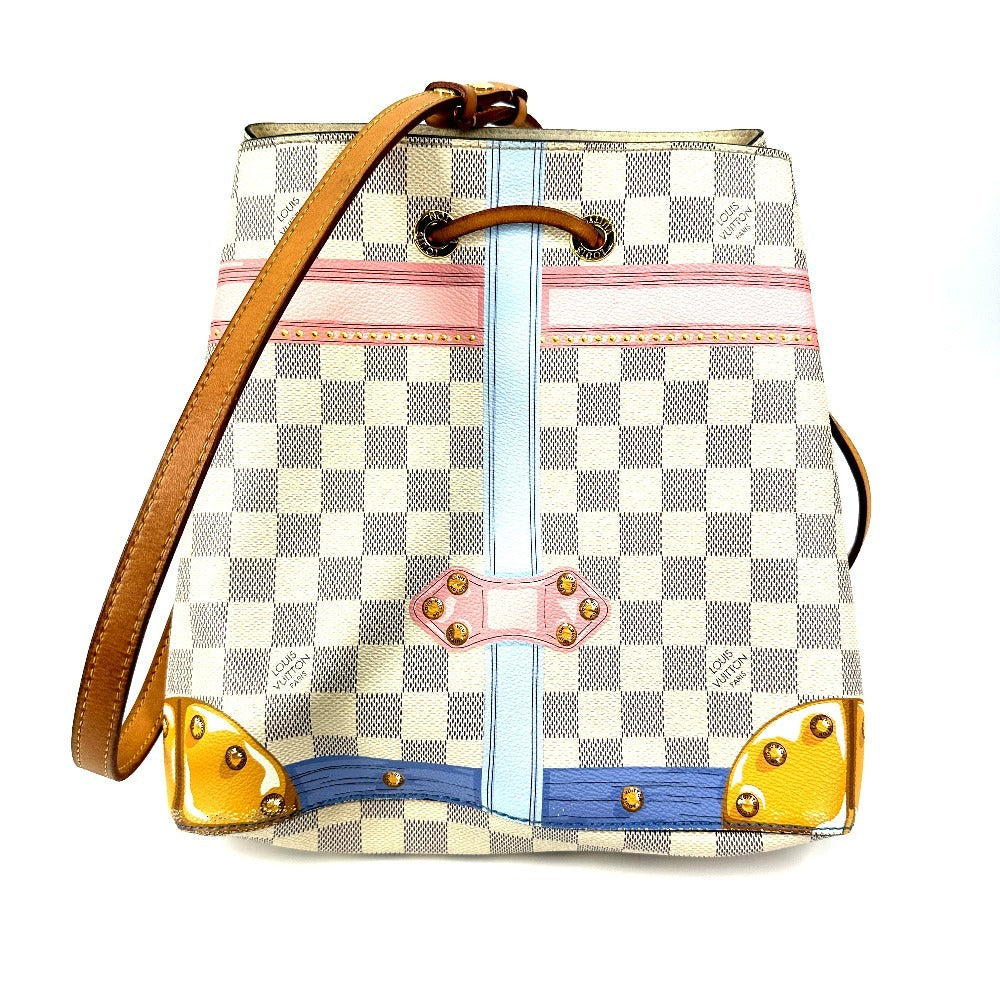 LOUIS VUITTON Shoulder Bag Damier Azur Canvas white Damier Azur Summer Trunk Neonoe unisex(Unisex)
