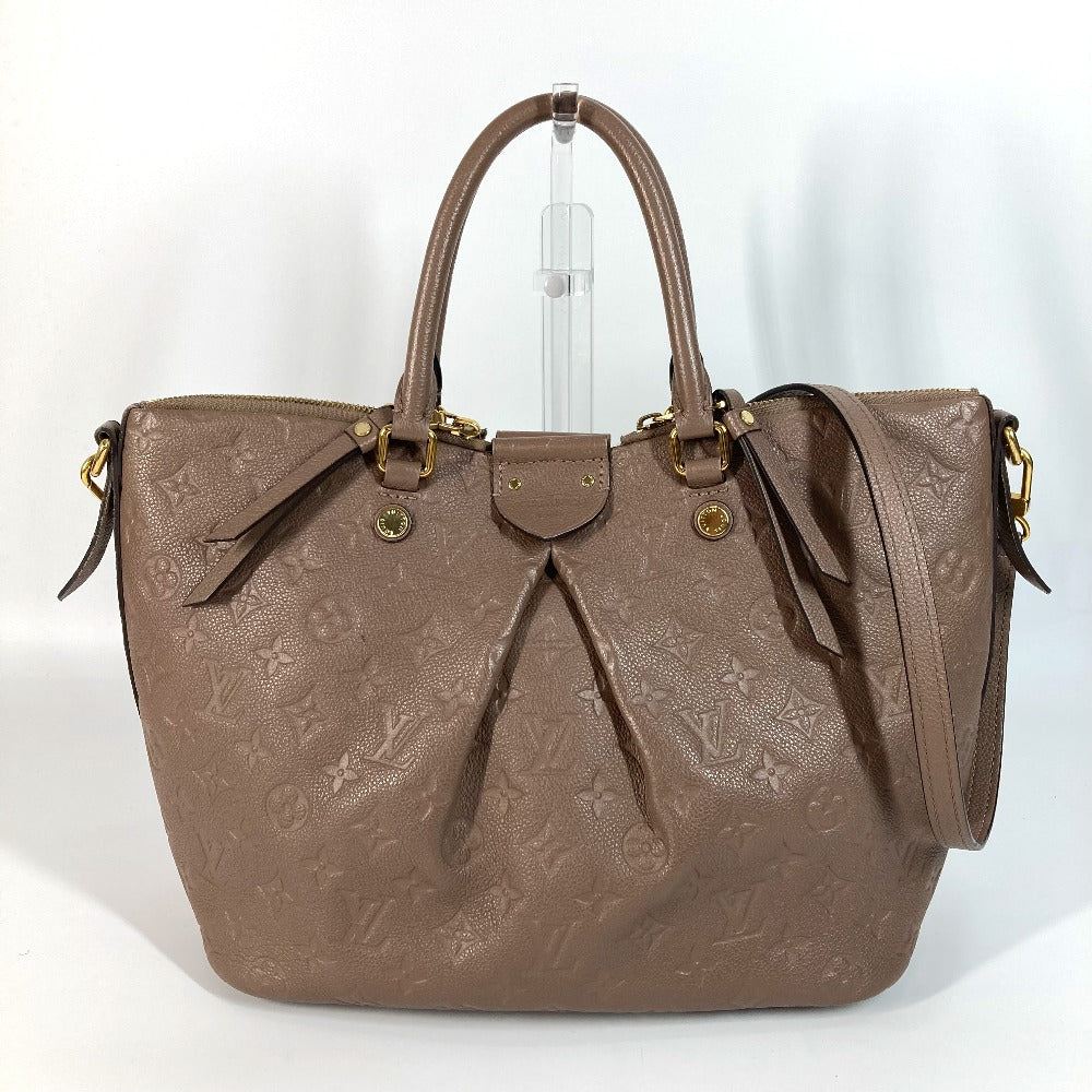 LOUIS VUITTON Handbag Monogram Ann Platt Leather Beige type Monogram Ann Platt Motherline MM