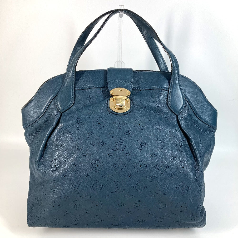 LOUIS VUITTON Handbag Monogram Ann Platt Leather Blue type Monogram Ann Platt Seals MM
