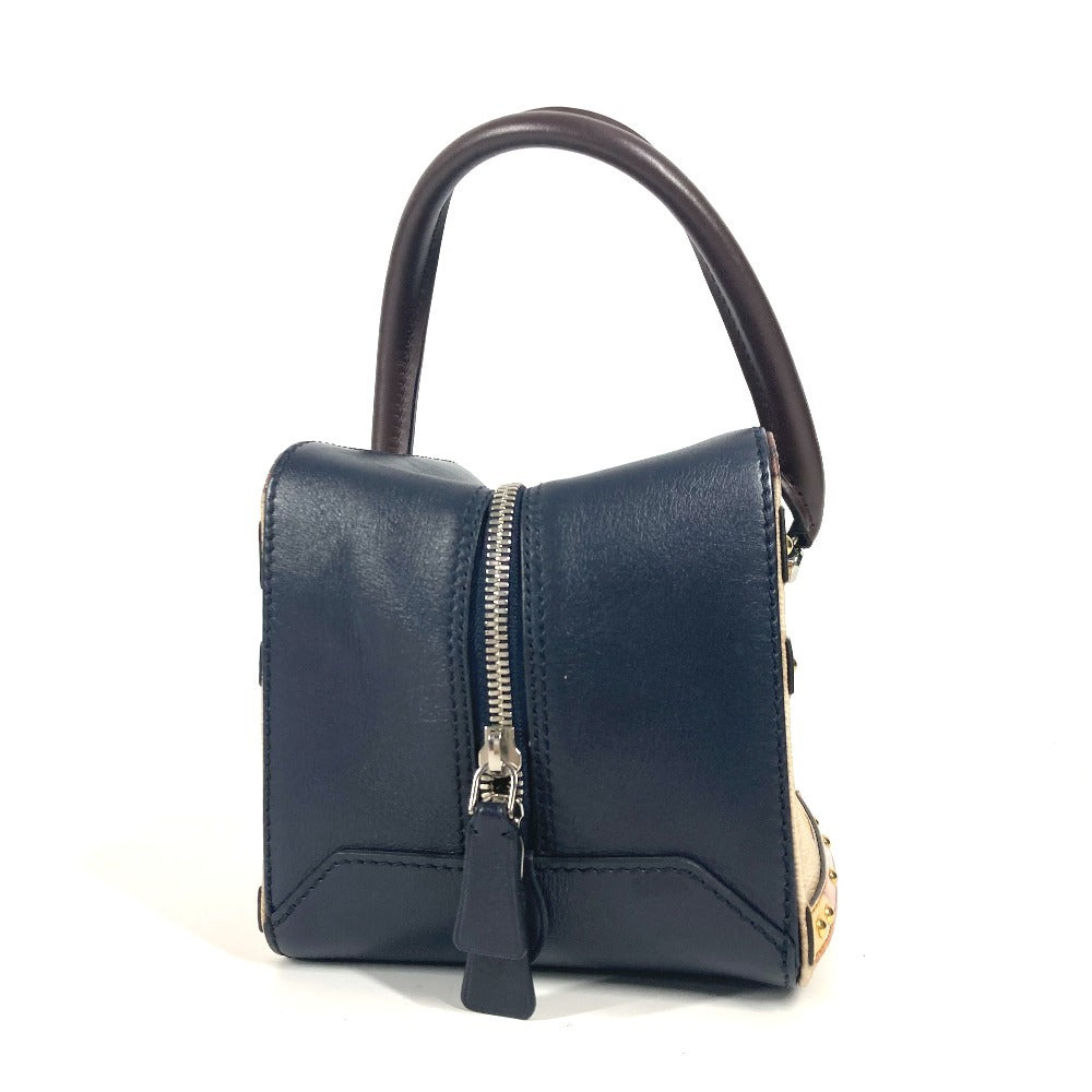 Luxury Women's Handbag | LOUIS VUITTON Handbag leather Navy Trompe l'oeil
