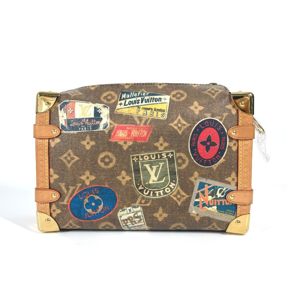 Elegant Women's Shoulder Bag | LOUIS VUITTON Shoulder Bag Leather , Monogram Coated Canvas Brown flight mode Side trunk MM unisex(Unisex)