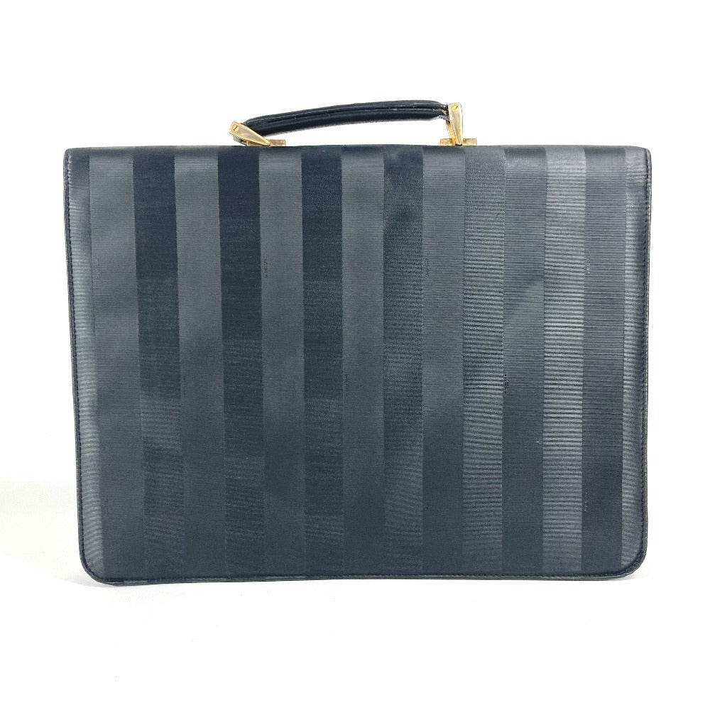 FENDI Business bag PVC / Leather black Pecan logo unisex(Unisex)