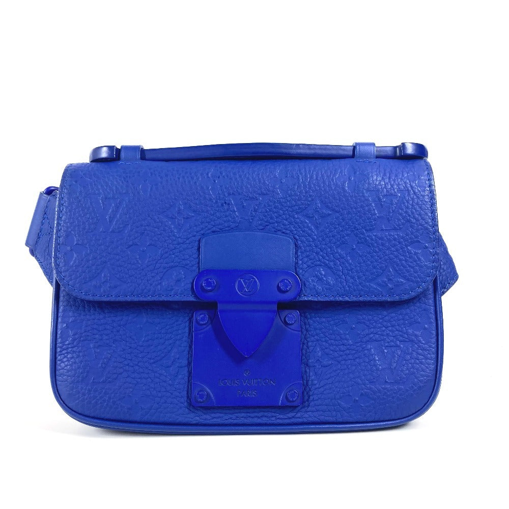 LOUIS VUITTON Sling bag Taurillon Clemence Leather blue Monogram Taurillon Clemence S-lock sling bag unisex(Unisex)