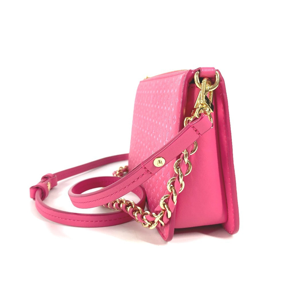 LOUIS VUITTON Shoulder Bag , Calfskin trim pink Monogram pattern pochette lexington Women