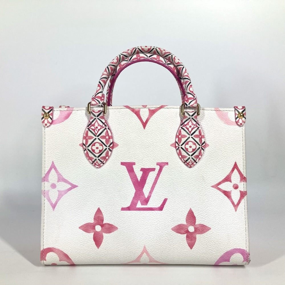 LOUIS VUITTON Shoulder Bag Monogram canvas pink monogram visor pool On the Go PM Women