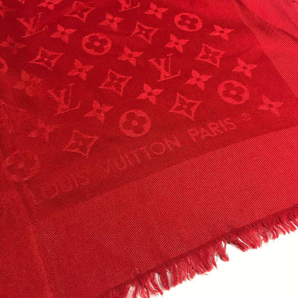 LOUIS VUITTON shawl Model number unknown Silk, Wool Red Monogram Large format