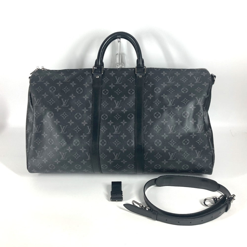 LOUIS VUITTON Boston Duffel bag Monogram Eclipse Canvas black Monogram Eclipse Keepall ・bandouliere55