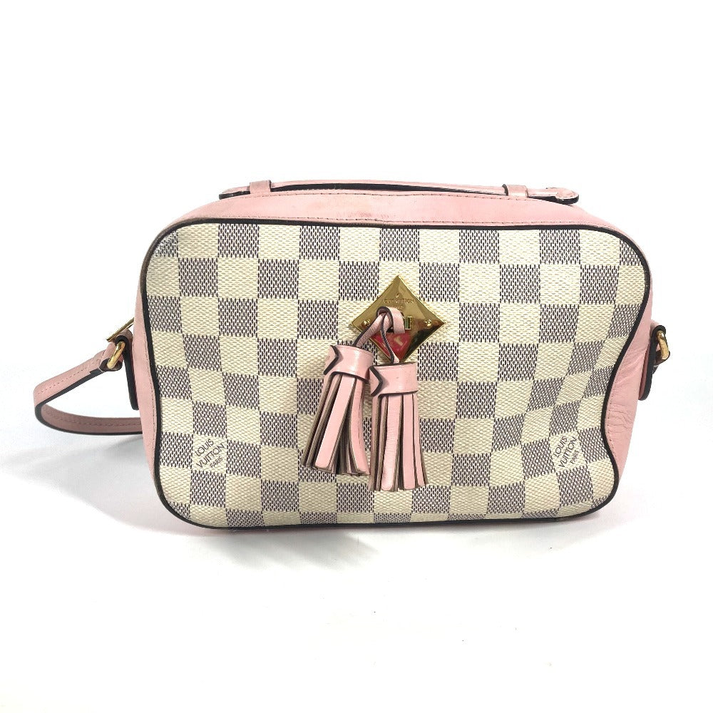 LOUIS VUITTON Shoulder Bag Damier Azur Canvas white Damier Azur Saintonge