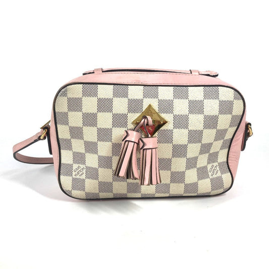 LOUIS VUITTON Shoulder Bag Damier Azur Canvas white Damier Azur Saintonge
