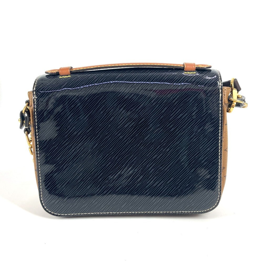 LOUIS VUITTON Shoulder Bag Monogram reverse canvas black Shiny Epi Monogram Reverse Pochette Metis MINI