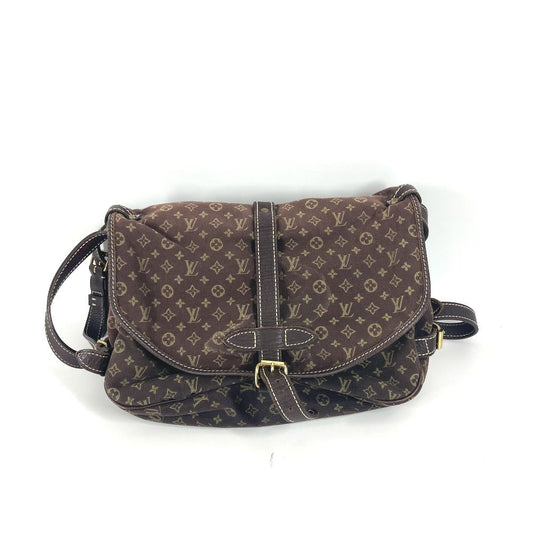 LOUIS VUITTON Shoulder Bag Monogram Mini-LinCanvas Brown Monogram mini run Saumur 30 Women