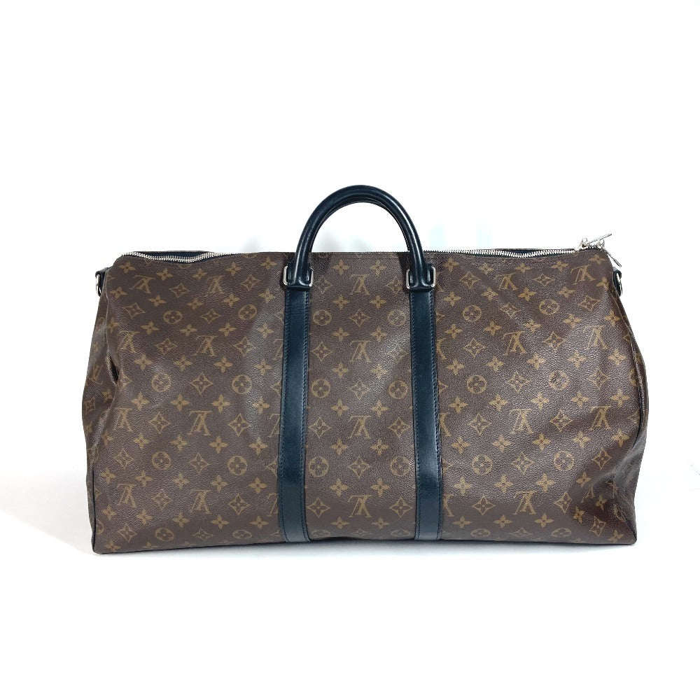 LOUIS VUITTON Boston Duffel bag Monogram macacer canvas Brown Monogram macacer Keepall bandouliere55