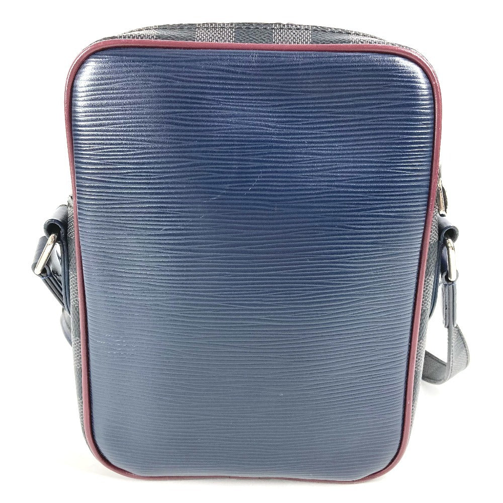 LOUIS VUITTON Shoulder Bag Damier Graphite Canvas, Epi Leather Navy Epidamie Graffit Danube Slim