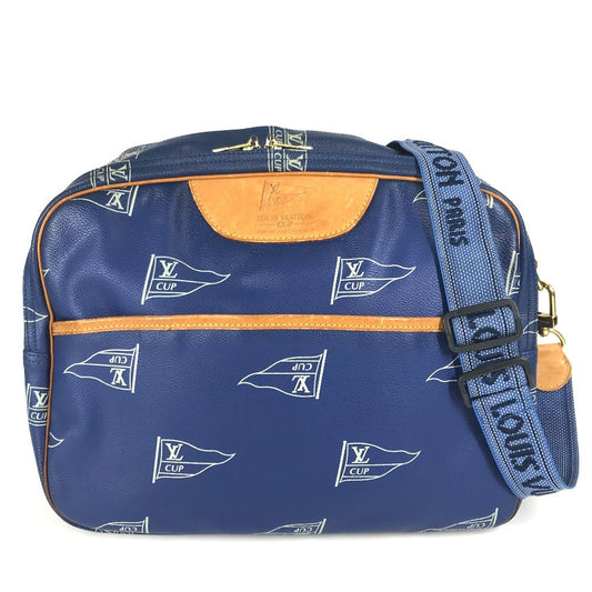 LOUIS VUITTON Shoulder Bag PVC / Leather blue LVCUP Louis Vuitton Cup Sac Cowes