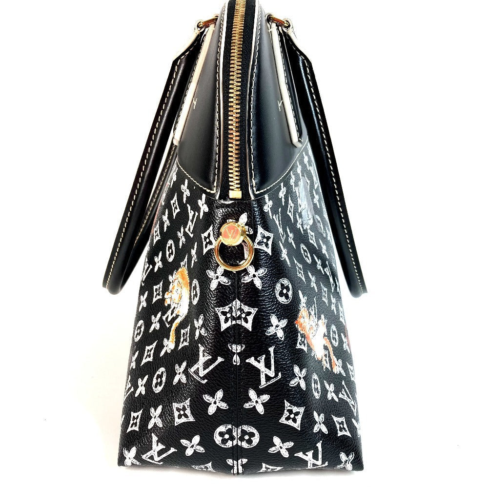 LOUIS VUITTON Shoulder Bag leather black Catgram Cat Grace Coddington Collaboration Alma Soup