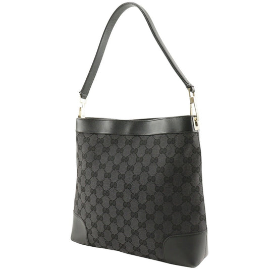GUCCI Shoulder Bag 001.4231 GG canvas black one belt