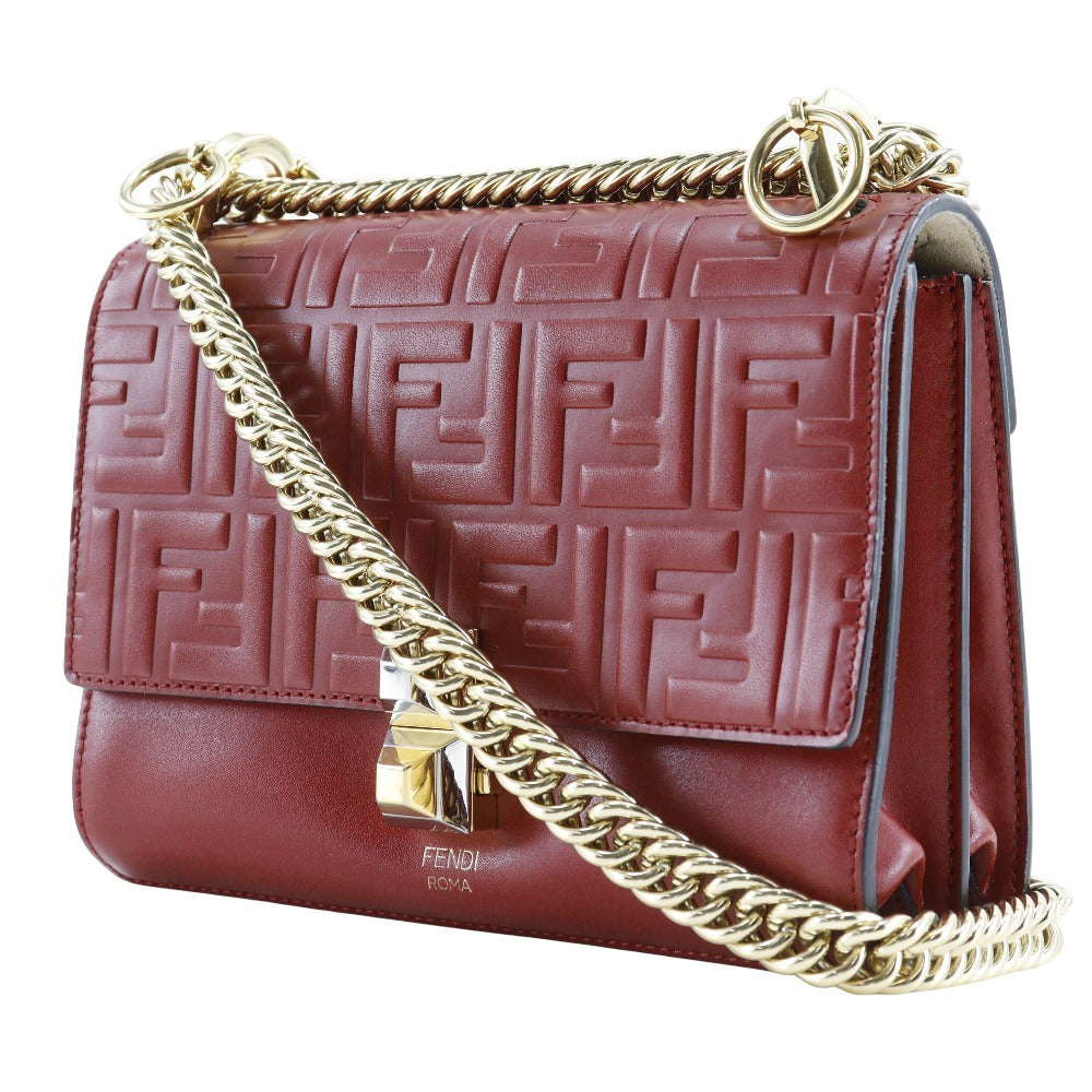 FENDI Shoulder Bag 8M0381 A417 Calfskin Red Mini canai