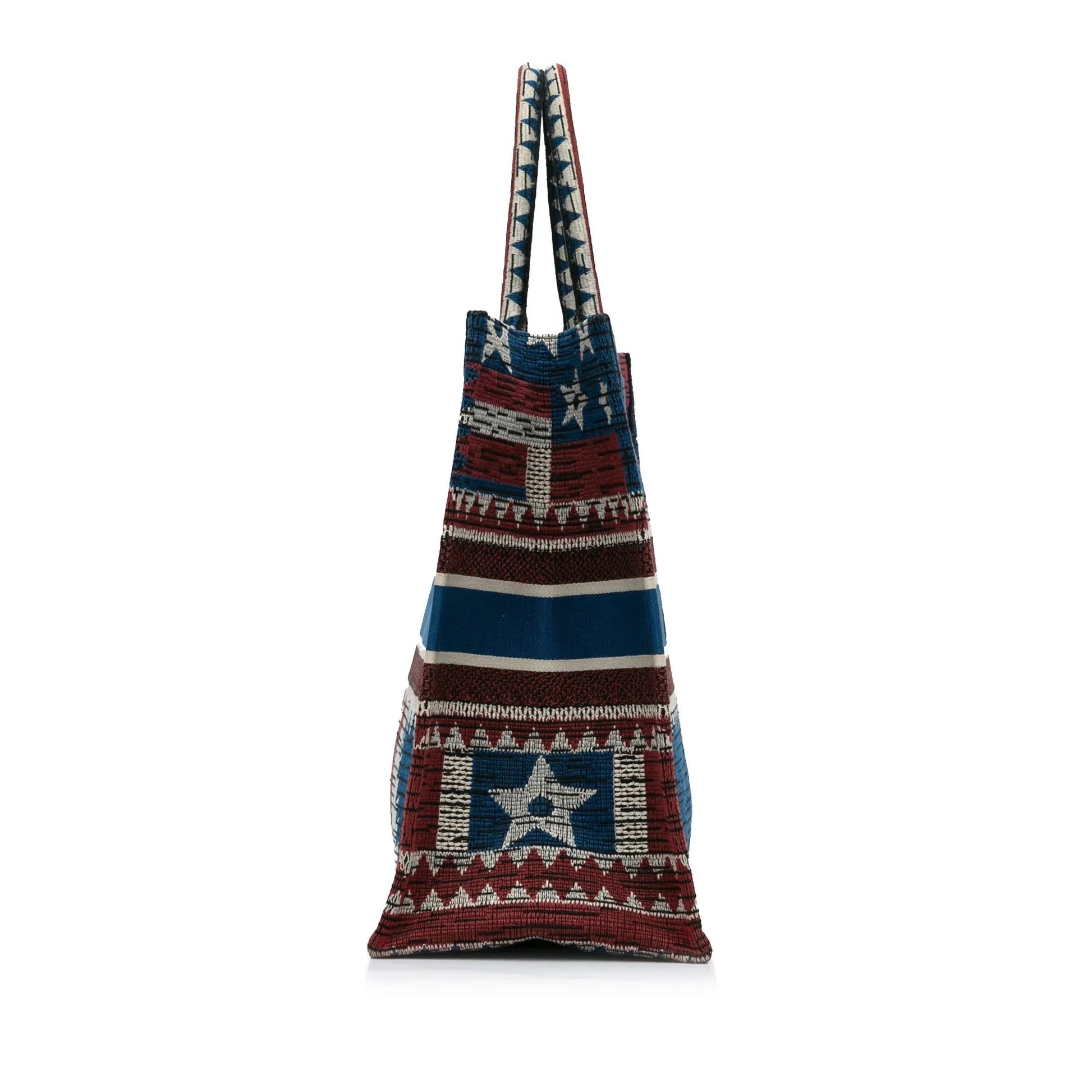 Blue Dior Large French Flag Book Tote